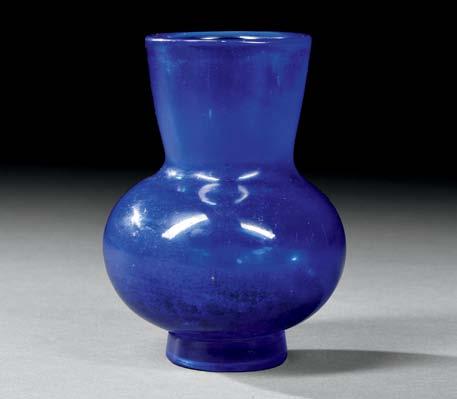 $800-1,000 130 130 Cobalt Blue Peking Glass Vase, China, Qing dynasty, of deep, even