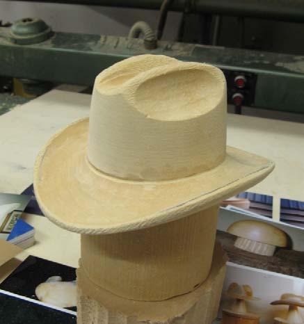 Miniature fedora block at Pelluci hat
