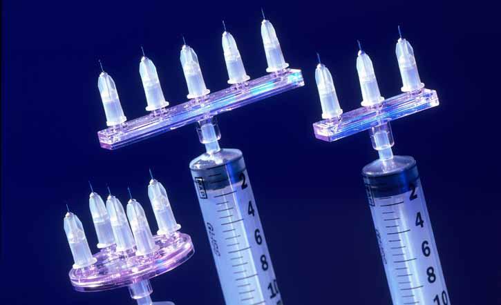 Mesoteraphy Products MULTI-INJECTORS WITH NEEDLES Practical and functional sterile single use devices composed by Meso-relle multi-injectors with already applied needles for mesotherapy.
