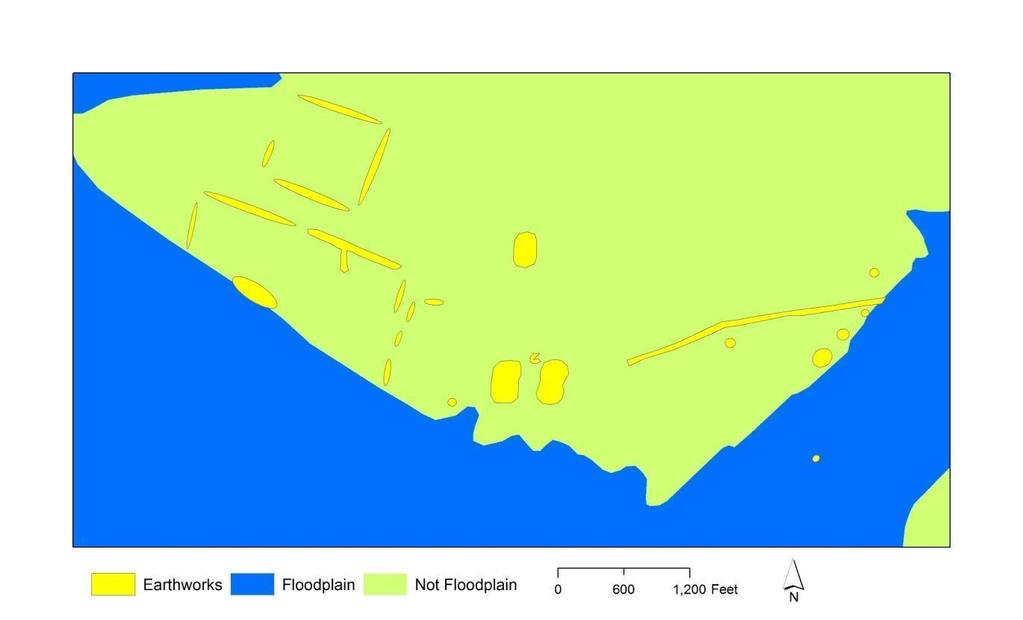 Figure 24. Floodplain Surrounding Earthworks of the Mann Site The first artifact class to be examined in inflationary terms is the plummet.