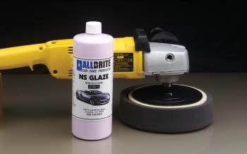 STEP 3 Use NS Glaze with a finishing foam pad or soft wool pad. NS Glaze enhances clarity and provides protection.