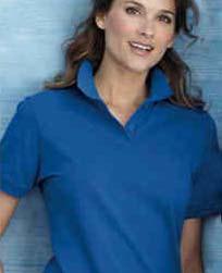 27 Discontinued Ladies Polo 60% cotton/40% polyester White, sport grey, black, forest green, lt. blue, maroon, navy, red, 554-845-1207E $12.