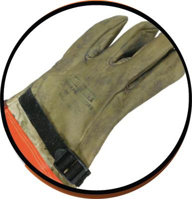 Care should be exercised to keep the protector gloves as free as possible from oils, greases, chemicals, and other materials that may injure the insulating gloves.