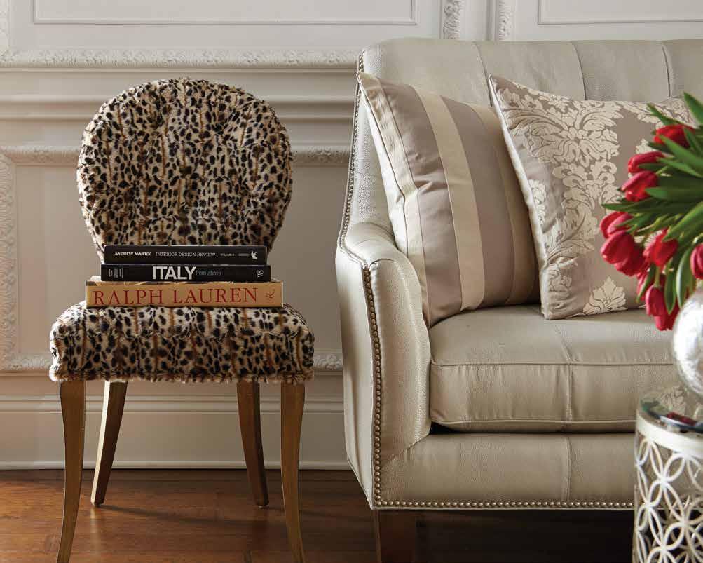 paris collection juliette chair Shown in paris cheetah fur available in different fabrics