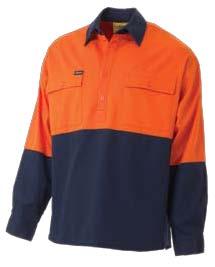 DRILL SHIRT - LONG SLEEVE FEATURES: 2 piece collar ½ closed