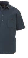 FEATURES: 2 piece collar ½ closed front placket 2 cargo