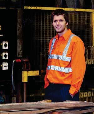 3M TAPED HI VIS DRILL SHIRT BS6339T 3M Reflective taped H pattern over shoulders 2 chest pockets with button down flaps Left pocket with pen division 2 piece structured collar Solid colour high