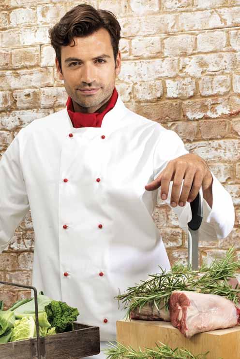 UNIFORMS THAT WORK FOR YOU 3 Chef s scarf CODE: PR654 Triangular chef s scarf which can be worn as a headband, bandana or neck scarf. Crease resist finish.