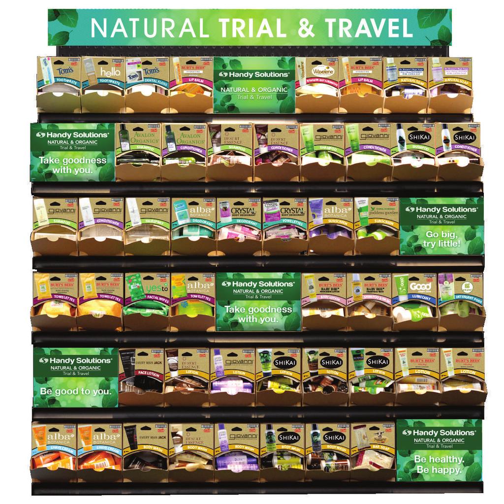 Naturals 4ft Dispensit Display Highly desired natural brands readily available for your customers in a 4ft