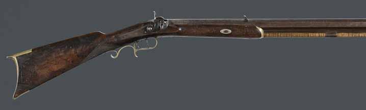 4201 4202 4207 4201 A large bore American percussion rifle by Slotter & Company circa 1860 Heavy 32 1/2 inch octagonal barrel in.