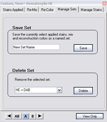 Creating and Modifying a Stain Set Save Settings as a New Stain Set Create and save your own stain sets.