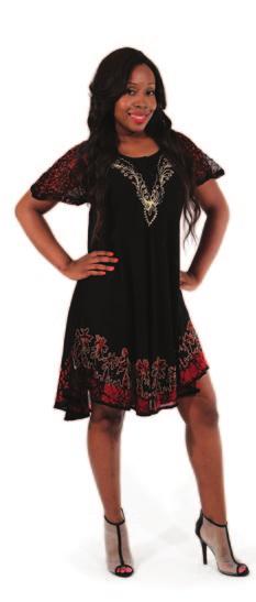 14 Navy Dark Brown Maroon/ White Batik Palm Tree High-Low Dress Feel confident with your legs as you strut down the street with this batik dress. 46 length. Fits up to 48 bust. 65% cotton/35% rayon.
