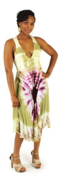 22 Pink (SM only) Lime Olive (SM & MD only) Orange (SM & MD only) Yellow (SM only) Embroidered Tie-Dye Summer Dress With adjustable shoulder strap.