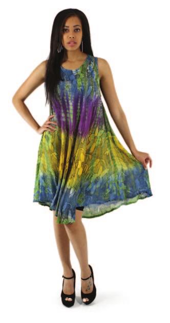 C-WS466 Rasta Dress Comes in Medium, Large, X-Large, XX-Large. 95% cotton/ 5% polyester. Made in China.
