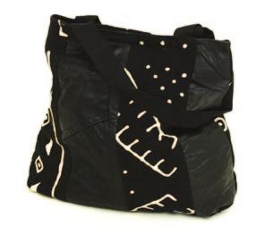 C-A016 Small Mudcloth Tote Bag 12 x 9. Made in Mali.