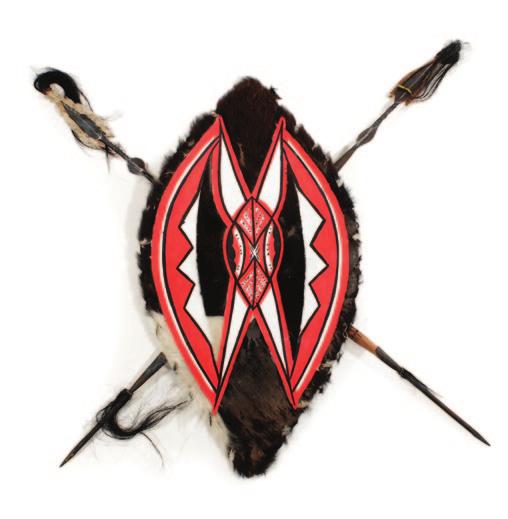 A-E023 W-121 Kenyan Maasai Shield The Maasai warriors are renowned for their bravery,