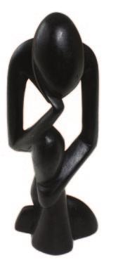 87 African Thinker Statue 12 tall.