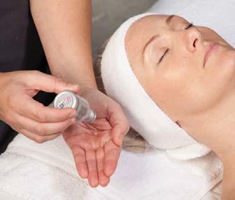 Step : Calm client by pressing feet down. Step : Cleanse face with PreCleanse followed by UltraCalming Cleanser.