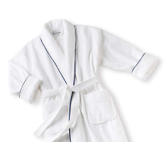 checkered Our checkered bathrobe is 100% combed cotton for both the shawl collar and kimono.