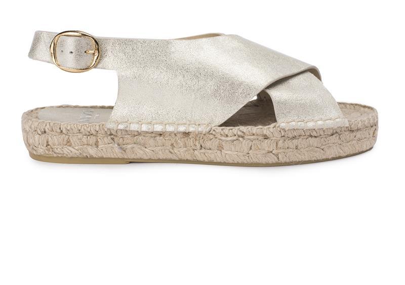 SLOAN Flats espadrilles made in Spain Suede Metal Silver Wholesale Price: 45