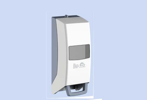 As the dispensers also allow the hygienic dispensing of the products, they are particularly suitable if the same products are used by several persons.