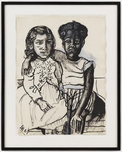 1 cm) Signed recto Collection John Cheim 525/533 Middle Gallery: Two Girls, 1954 Ink and