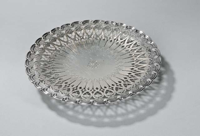 154 partial 151 Tiffany & Co. Sterling Silver Tray, New York, 1947-56, monogrammed, lg. 20 in., approx. 57.2 troy oz.