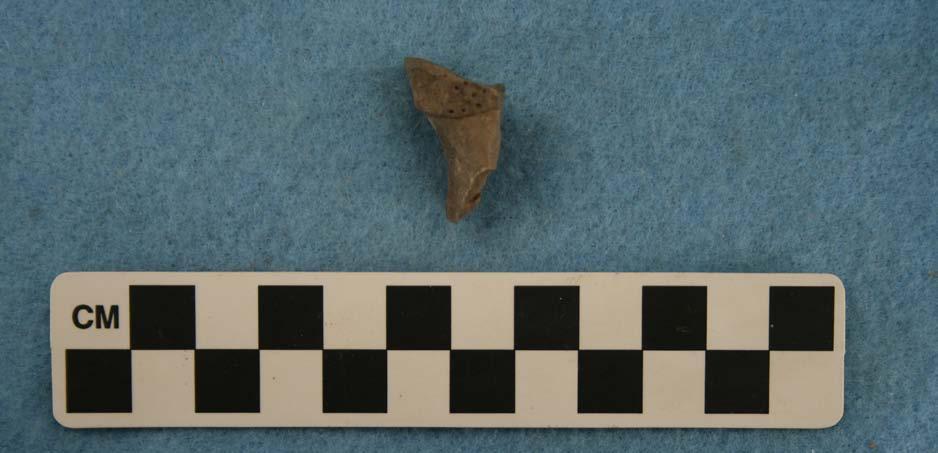 60 Journal of Northeast Texas Archaeology 35 (2011) Group M (n=1) The one Group M stem sherd has a thickened collar with three rows of small circular punctations (Figure 16),