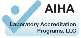 AIHA Laboratory Accreditation Programs, LLC SCOPE OF ACCREDITATION Maxxam Analytics Laboratory ID: 100967 22345 Roethel Drive, Novi, MI 48375 Issue Date: 07/31/2017 The laboratory is approved for