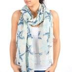 00. SCARF/PAREO IN BLUE COLOR 70Χ80 (0% VISC/80% POL)