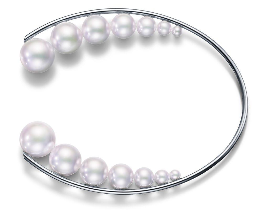 White gold and matches beautifully with pearls.