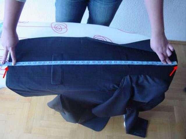 How to Measure: Measure vertically down your front from just next to the collar on your shirt, where the seam is on your shoulder, to in line with the tip of the thumb (the arms should be at rest