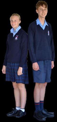 shirt (red with blue trim and side panels); with College crest.