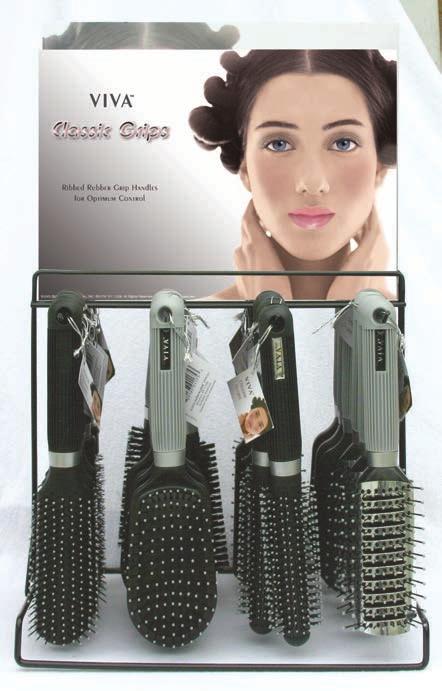 Item# 1175NR Viva Classic Grips Hairbrushes (6 Displays)