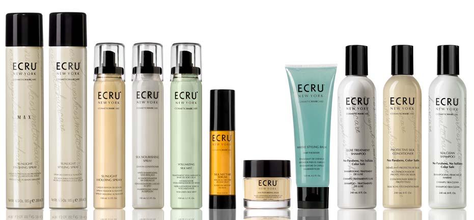 ECRU New York Collection A collection of haircare products that combines quality skincare ingredients with the performance of professional haircare. The result? Products that TREAT and PERFORM.