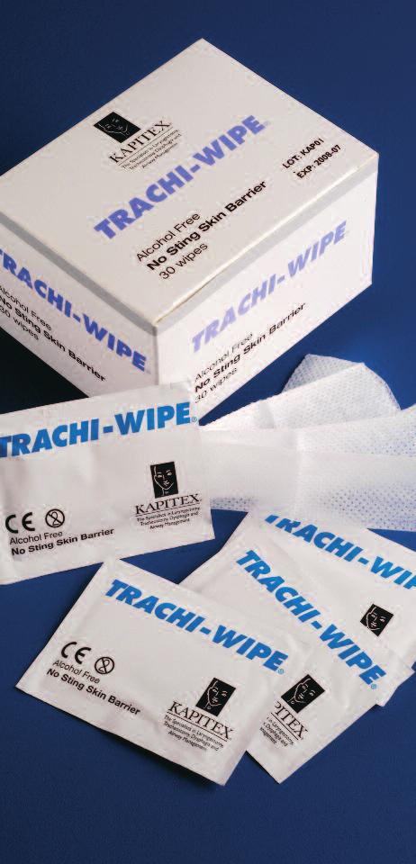 less aggressive than conventional alcohol soaked skin wipes which cause coughing or discomfort due to the inhalation of alcohol fumes Helps to reduce skin irritation as using the wipe provides a