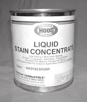 Can be add directly to nitrocellulose lacquers, polyurethanes and varnish but, not shellac. Can be intermix to create custom lors. Specify COLOR # when ordering. 91700- Quart $ 9.95 91711- Gallon $29.