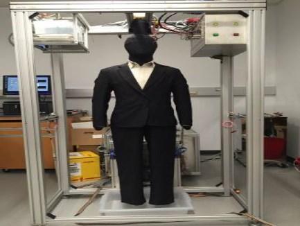 FIGURE 2: WALTER TM, THE FABRIC SWEATING MANIKIN, DRESSED IN THREE DIFFERENT SUITS 37 C.