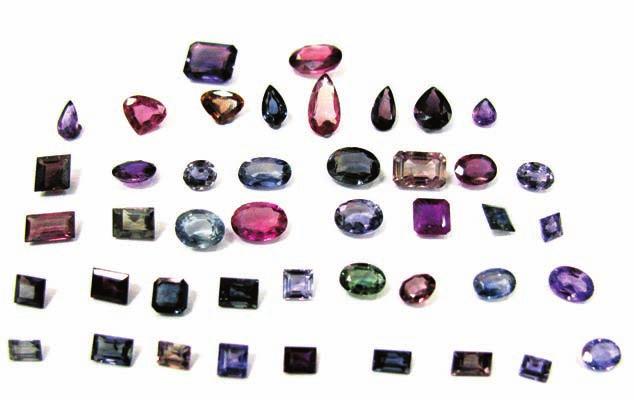TANZANIA Corundum from Tanzania occurs in a wide range of colours including orange, purple, mauve and yellow as well as red, green and blue.