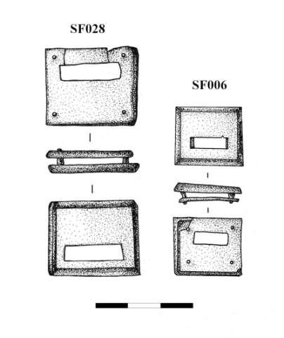 Figure 46: Copper alloy rectangular kwa SF028 (Grave G15 or G16) &