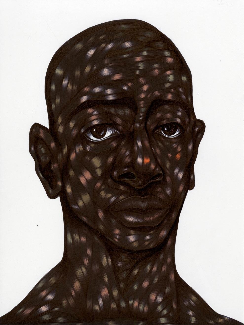 Toyin Odutola D.O/H.W.T. Study, 2011 Pen Ink and Marker