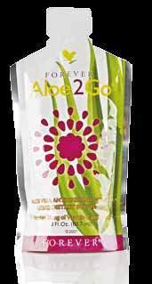 262 Forever Aloe2Go Combining all the benefits of Aloe Vera Gel and Forever Pomesteen Power in a handy and easy-tocarry pouch the right