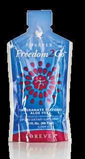 270 Forever Freedom2Go Enjoy all the benefits of Forever Freedom coupled with pomegranate juice in a convenient, easy-to-carry pouch to