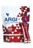 31 ARGI+ / ARGI+ Sachets This delicious and nutritious sports drink contains five grams of L-Arginine per serving plus vitamins, including