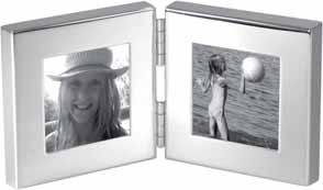 OPPOSITE PAGE Silver-plated and enamelled picture frame (7 x 5 picture size) navy blue 65 THIS PAGE Silver-plated double folding frame (1.