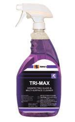 Disinfects Will Clean and Disinfect in One Labor Saving Step 48097 12x1 Quart TRI-MAX Disinfecting Glass & Multi-Surface Cleaner Leaves Surfaces Smelling Lavender Fresh Versatile