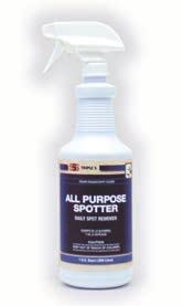 SPOTTERS DAILY SPOTTERS ALL PURPOSE SPOTTER Daily Spot Remover Best for Oil & Water-Based Spills and Spots Neutral ph Formula Removes Many Common Soils Ultra Low Residue Formula Resists Resoiling