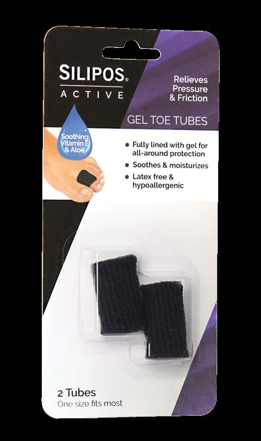 Gel Toe Tubes Active Gel Toe Tubes Relieves pressure & friction Effective on corns, calluses, blisters, & ingrown toenails Soothes & moisturizes 7210 - One Size - 2/Pkg Display