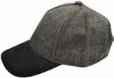 6.25 to 7 DIA 70% polyester 30% wool 5 panel cap faux suede
