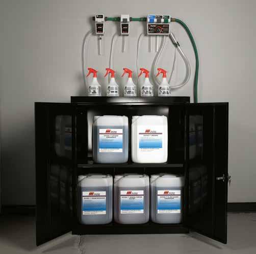 SYSTEM I TM PROPORTIONER SYSTEM The System I Cleaning Center keeps costs contained by providing highly effective, hyper-concentrated products in a usagecontrolled manner.